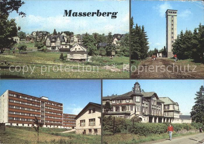 Masserberg Teilansicht Rennsteigwarte FDGB Ferienheim Otto Grotewohl Hotel Kurha