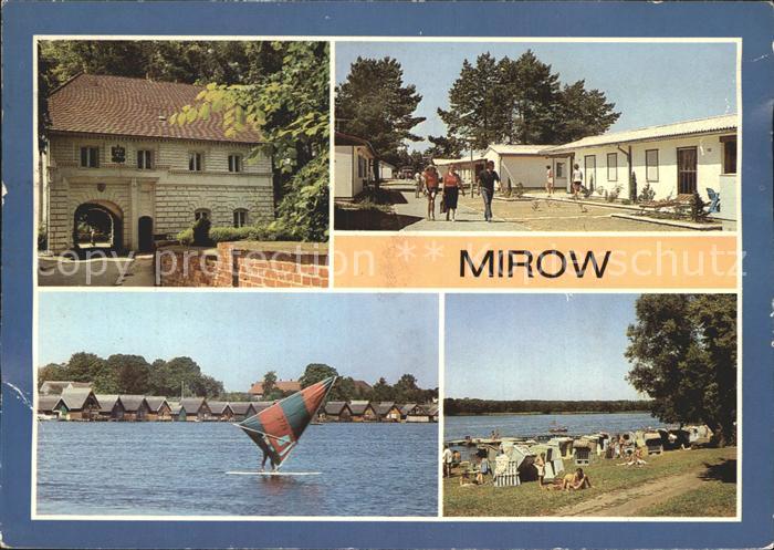 Mirow Torhaus OT Granzow Bungalowsiedlung Mirower See Bootshaeuser Strandbad