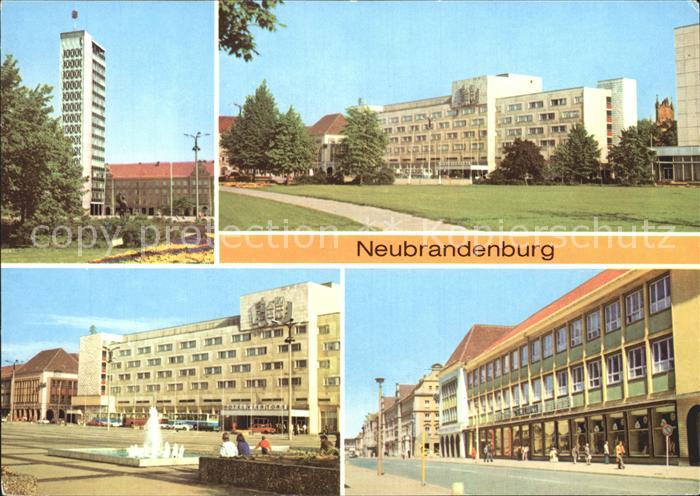 Neubrandenburg Hochhaus Hotel Vier Tore Thaelmann Str Centrum Warenhaus