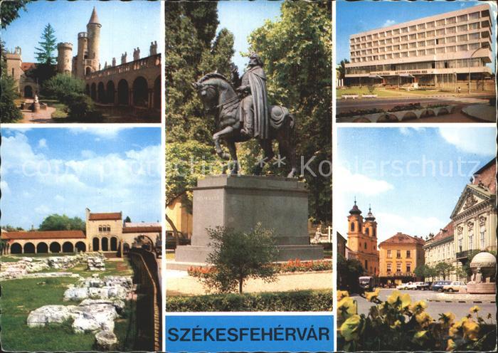 Szekesfehervar Schloss Hotel Reiterstandbild Strassenpartie