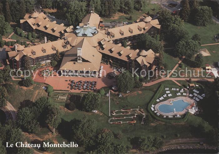 Quebec Le Chateau Montebello Vue aerienne