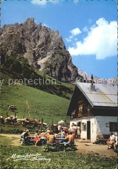 Hochkoenig Mittenfeld Alm mit Hochkoenig