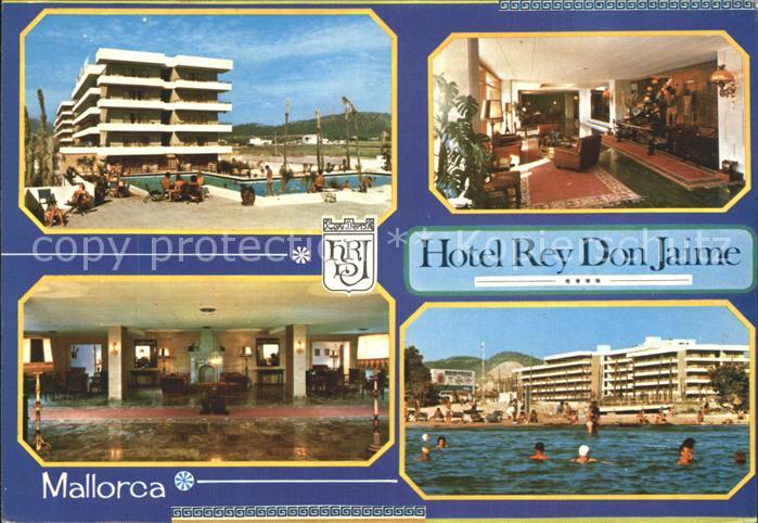 Santa Ponsa Mallorca Islas Baleares Hotel Rey Don Jaime Foyer Hallenbad Strand
