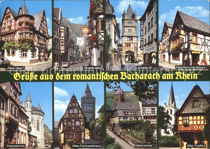 Bacharach Rhein Altes Haus Oberstrasse Marktturm Kurpfaelzische Muenze Peterskir