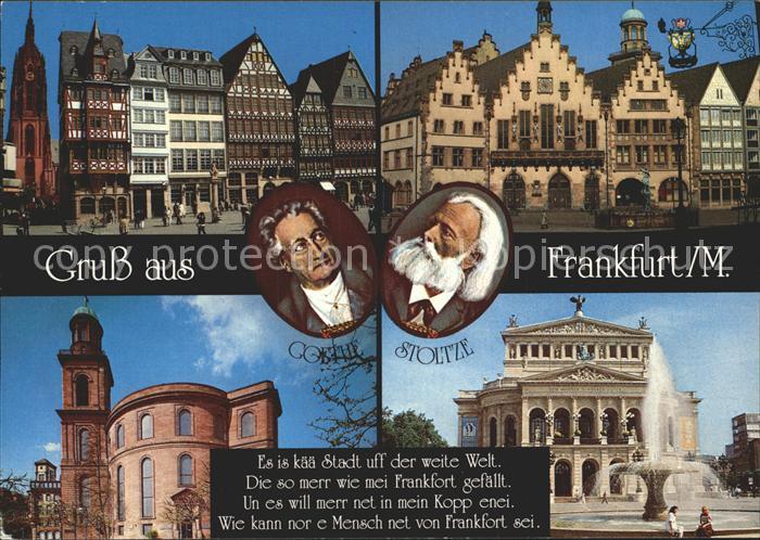 Frankfurt Main Paulskirche Roemer Oper Portraits Goethe Stoltze