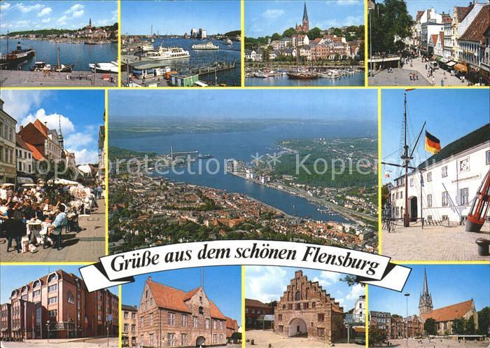 Flensburg Fliegeraufnahme Orts und Teilansichten