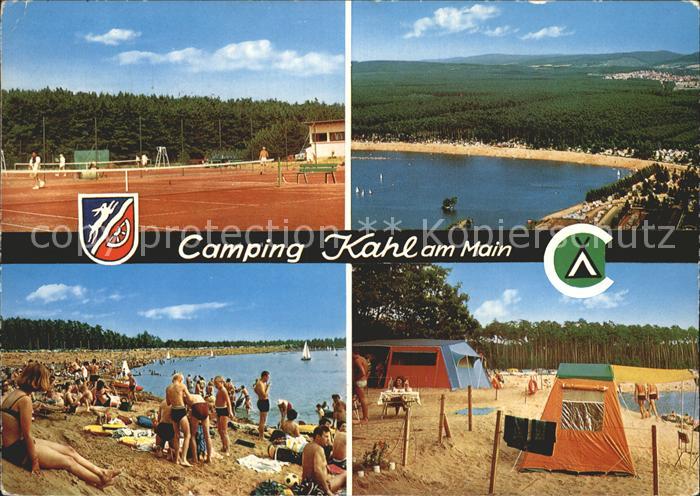 Kahl Main Campingplatz Tennisplatz Strand