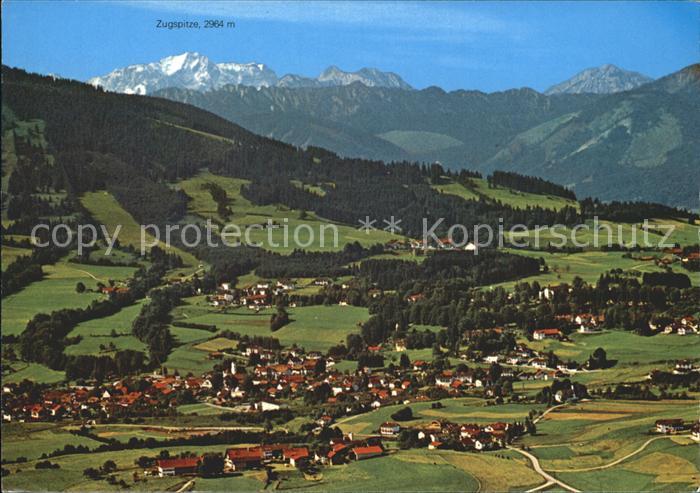 Bad Kohlgrub Panorama mit Zugspitze