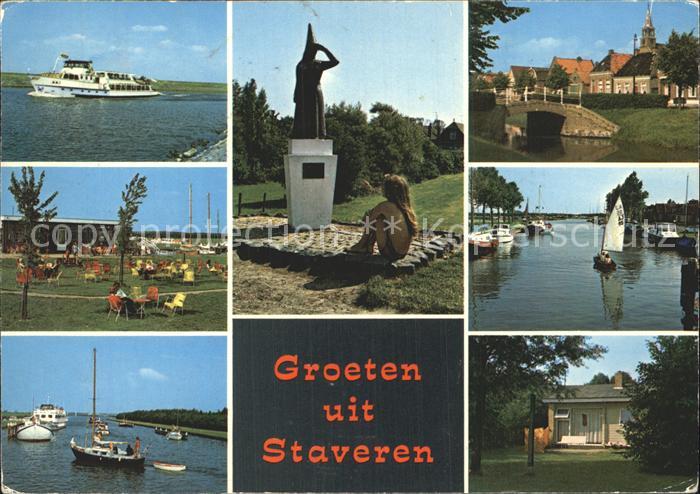 Staveren Fahrgastschiff Denkmal Hafen Kanal Bungalow
