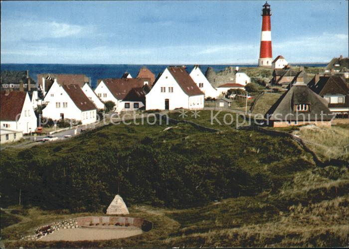 Hoernum Sylt Teilansicht Leuchtturm