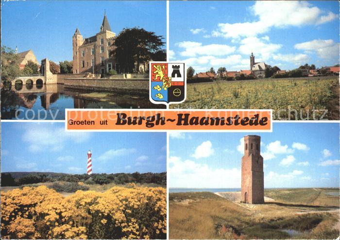 Burgh Haamstede Schloss Teilansicht Leuchtturm Turm