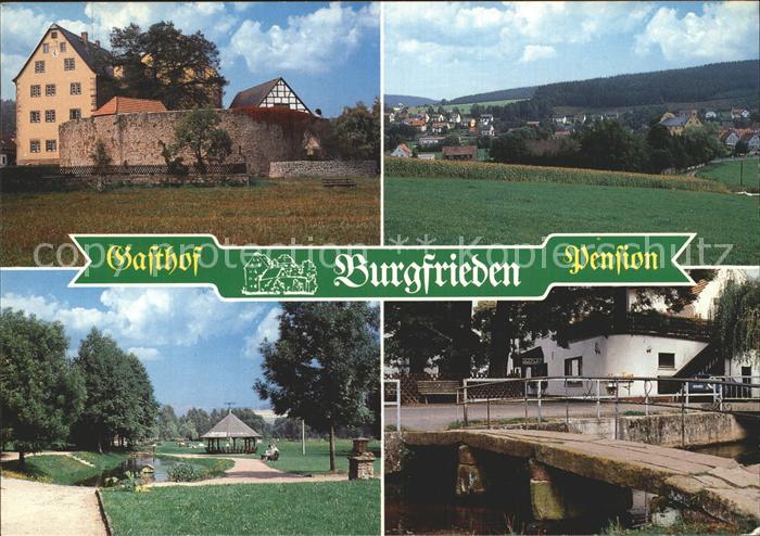 Burgjoss Gasthof Burgfrieden Pension Naturpark Spessart Panorama Bruecke