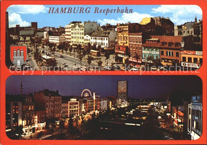 HAMBURG  CITY Reeperbahn bei Tag und Nacht