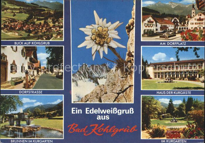 Bad Kohlgrub Total Edelweiss Dorfplatz Dorfstr Haus der Kurgaeste Brunnen Kurgar