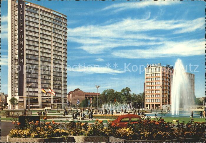 BERLIN  CITY Ernst Reuter Platz Telefunken Hochhaus Fontaene