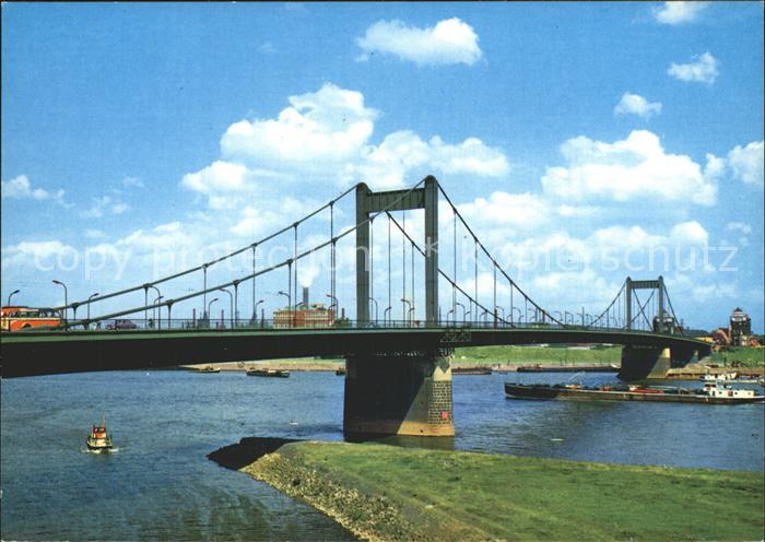 Duisburg Ruhr Rheinbruecke Frachtschiff