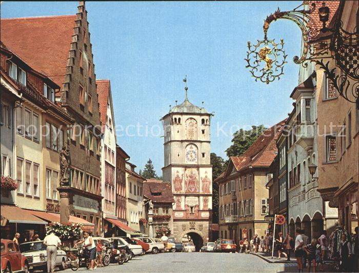 Wangen Allgaeu Herrenstrasse mit Ravensburger Tor