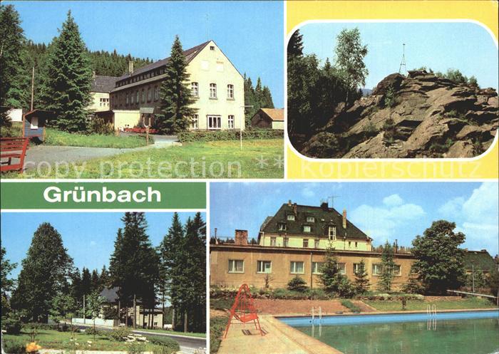 Gruenbach Vogtland FDGB Erholungsheim Louis Mueller Wendelstein Gruenanlage Ehre