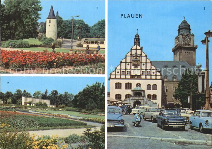 Plauen Vogtland Nonnenturm Parktheater im Stadtpark Rathaus