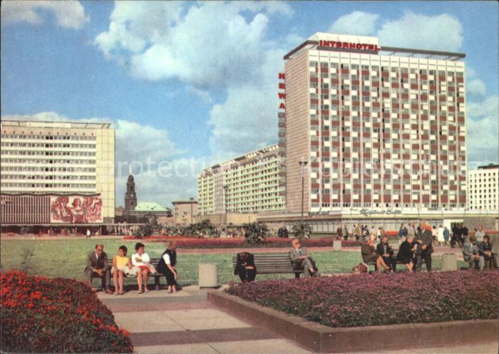 DRESDEN Elbe Prager Strasse Interhotel Newa