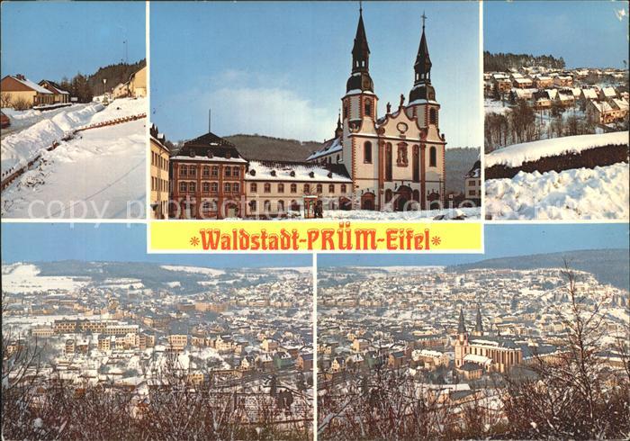 Pruem Eifel Waldstadt Kirche Stadtblick