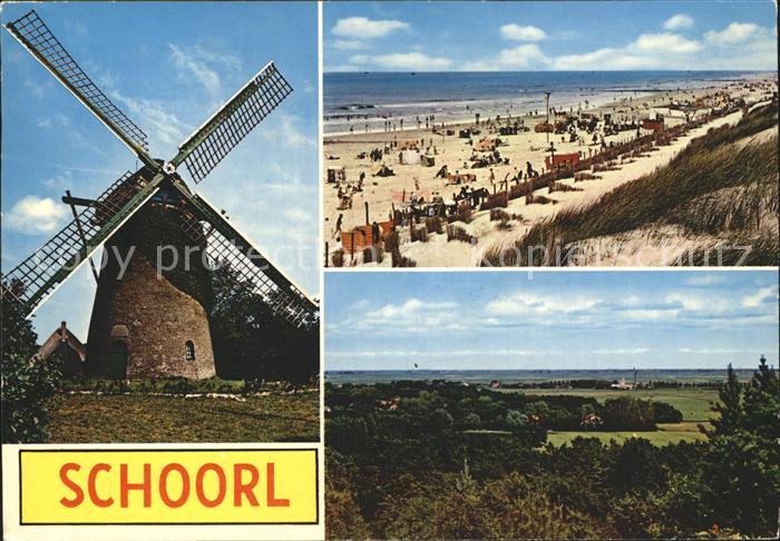 Schoorl Windmuehle Strandpartie