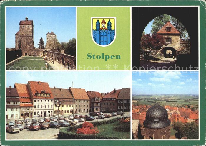 Stolpen Seiger und Johannisturm Klengelsburg Stadtblick Schloesserturm Markt