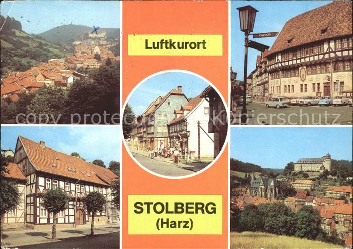 Stolberg Harz Teilansicht Rathaus Rittergasse FDGB Erholungsheim Comenius Reiche