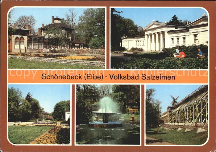 Schoenebeck Elbe Volksbad Salzelmen Kurhaus Brunnen Gradierwerk