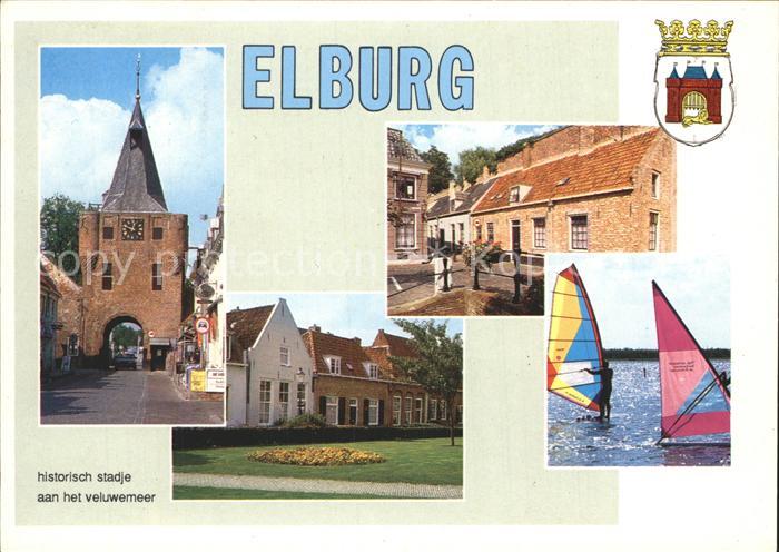 Elburg Stadttor Teilansichten Windsurfer