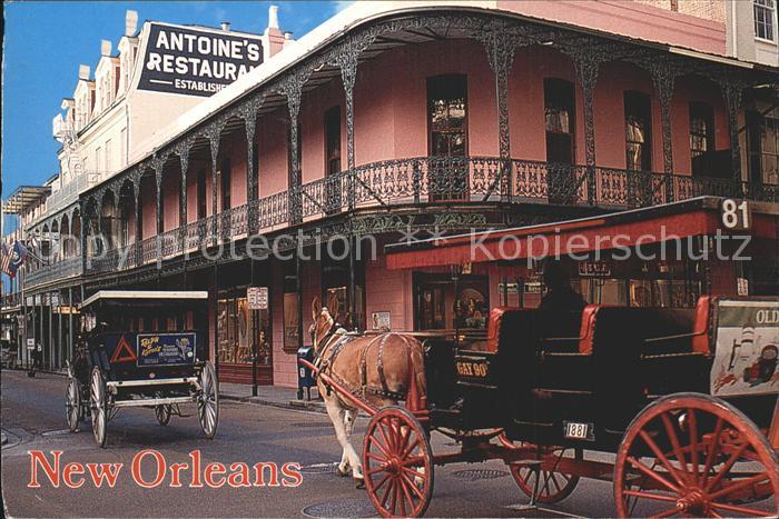 New Orleans Louisiana Antoines Restaurant Pferdekutschen