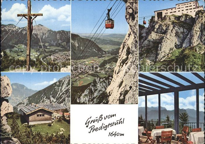 Bad Reichenhall Predigtstuhlbahn Gipfelstation Berghotel Terrasse Gipfelkreuz