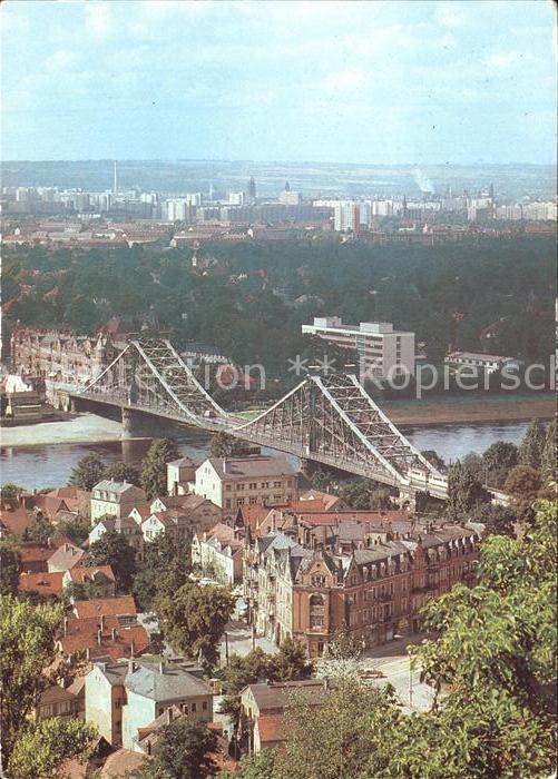 DRESDEN Elbe Blaues Wunder Panorama