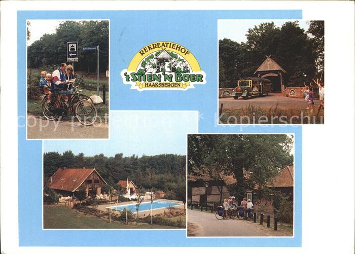Haaksbergen Rekreatiehof t Stien n Boer BV Radfahrer Bruecke Schwimmbad Dorfstra