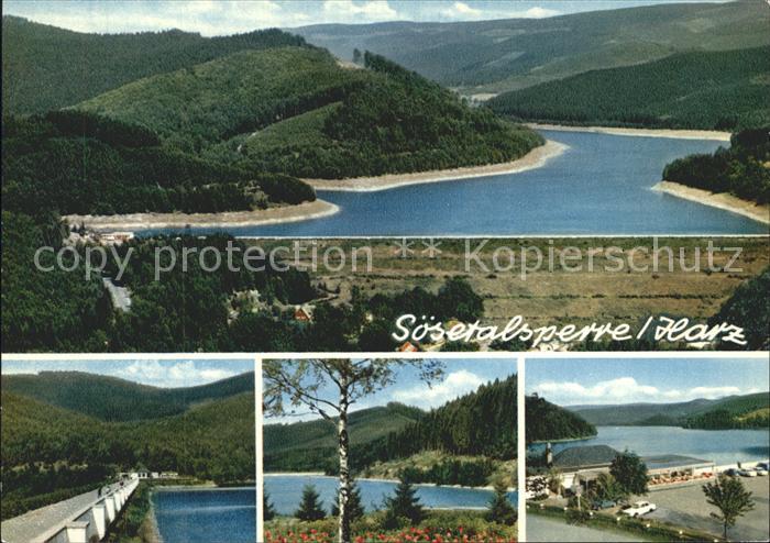 Osterode Harz Soesetalsperre Panorama Teilansichten