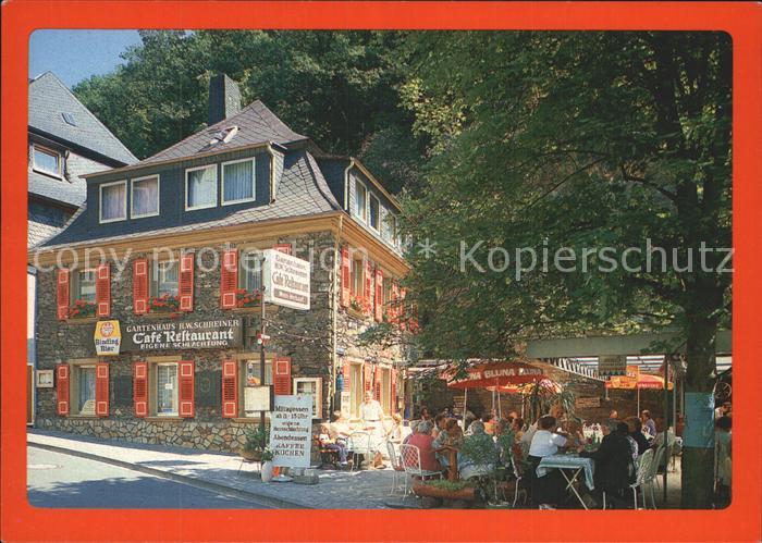Kamp-Bornhofen Cafe Restaurant HW Schreiner Terrasse