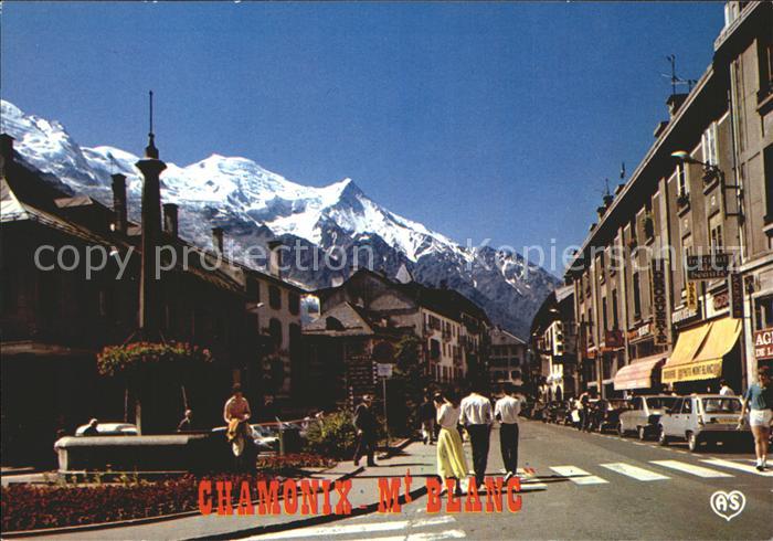 Chamonix Strasenpartie mit Mont Blanc