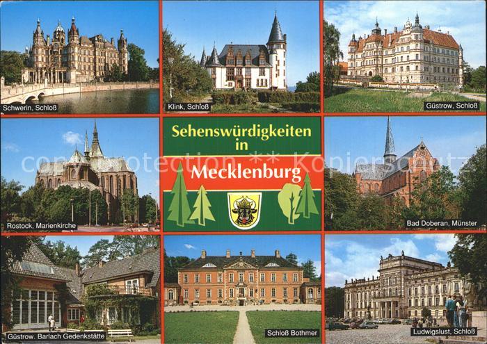 Mecklenburg Guestrow Klink-Schloss Schwerin-Schloss Bad-Doberan Guestrow Schloss