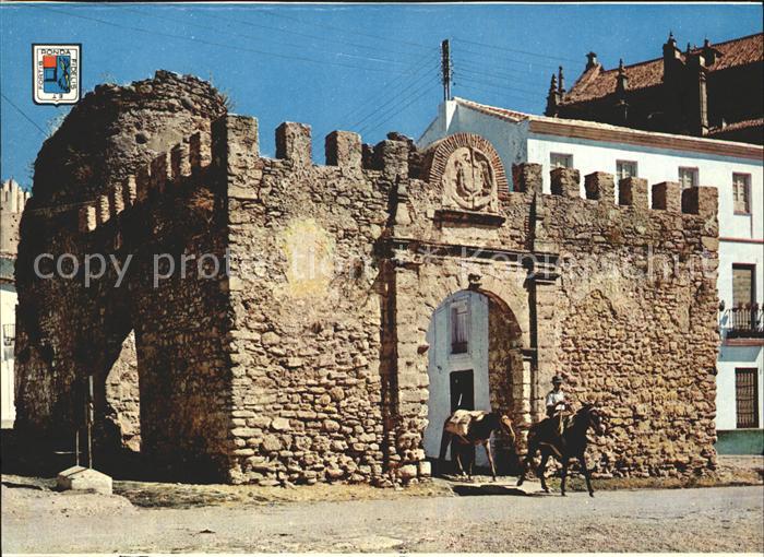Ronda Andalucia Puerta dele antiguas murallas mit Eseln