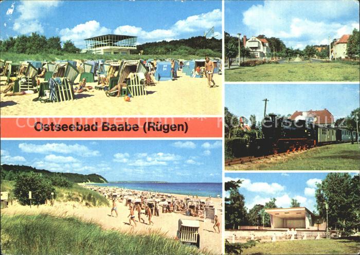 Baabe Ostseebad Ruegen Strand Rasender Roland Konzertplatz
