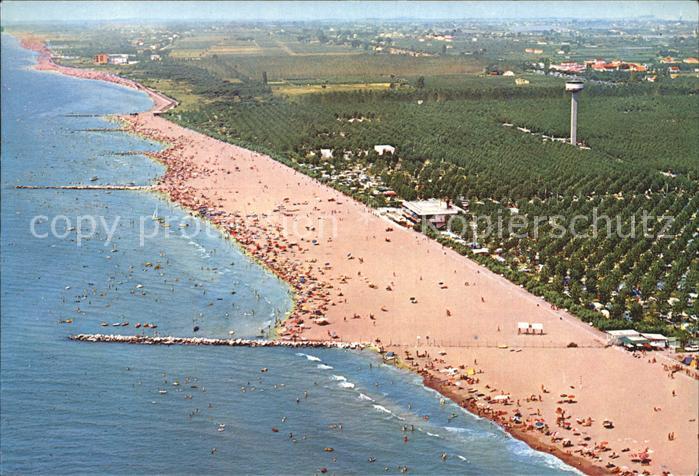 Cavallino-Treporti Fliegeraufnahme Strand und Camping Lido