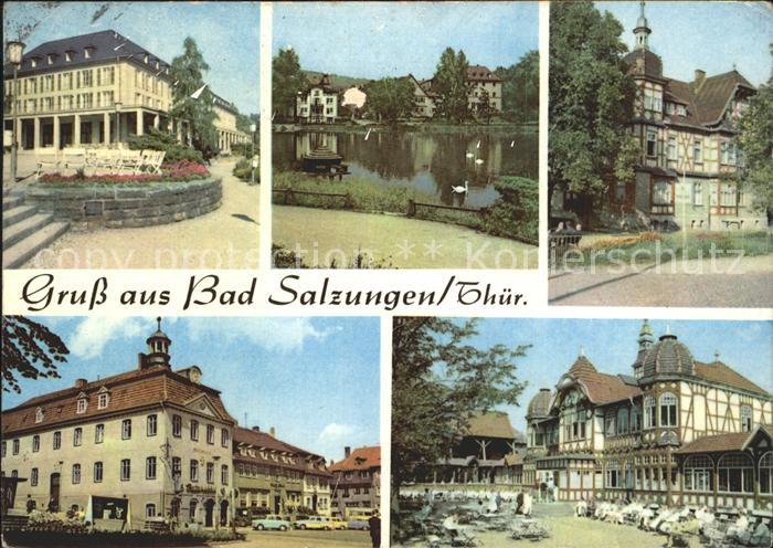 Bad Salzungen Kurhaus Burgsee Klubhaus Markt Gradierwerk
