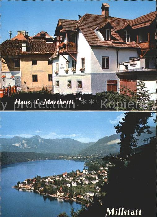 Millstatt Millstaettersee Haus L. Marchetti Fliegeraufnahme