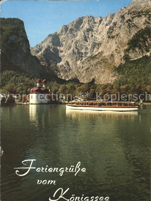 St Bartholomae Koenigsee mit Watzmann