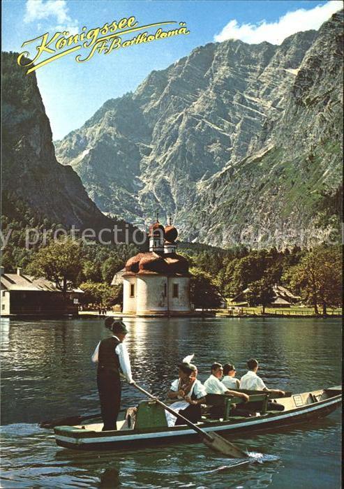 Koenigsee Berchtesgaden St. Bartholomae mit Watzmann