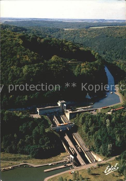 Arzviller Fliegeraufnahme Canal del la Marne