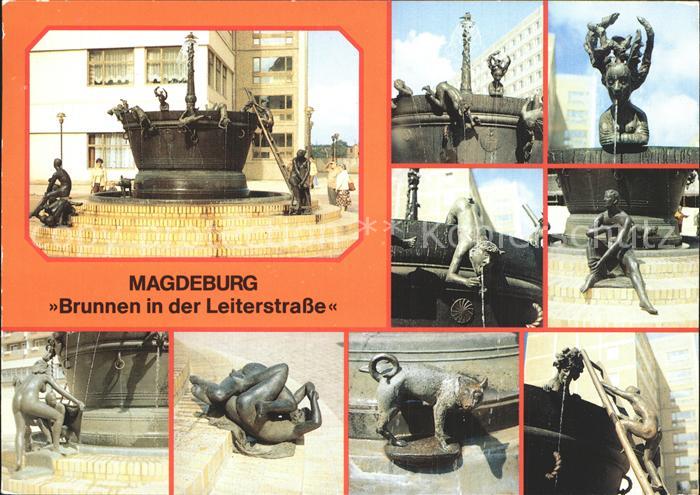 MAGDEBURG  CITY Brunnen in der Leiterstrasse