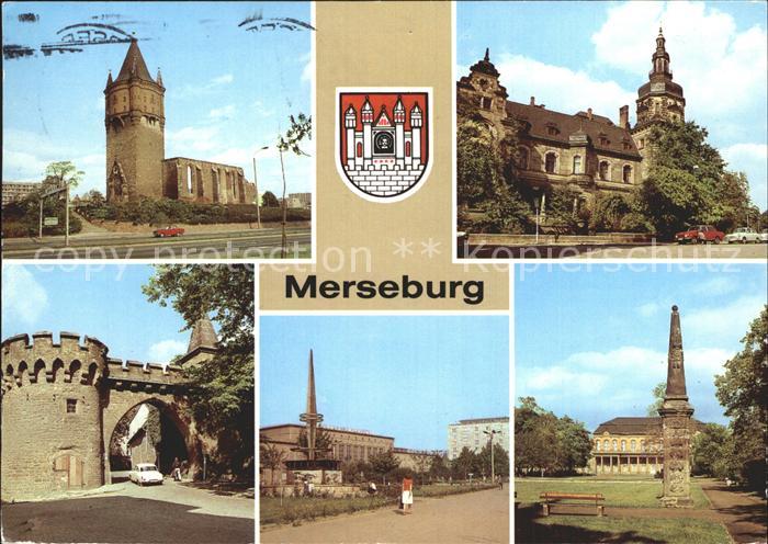 Merseburg Saale Kirchenruine Haus der Kultur Krummes Tor Schlossgarten