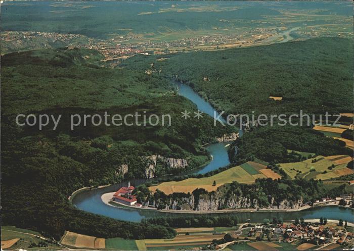 Kelheim Fliegeraufnahme Kloster Weltenburg Donaudurchbruch