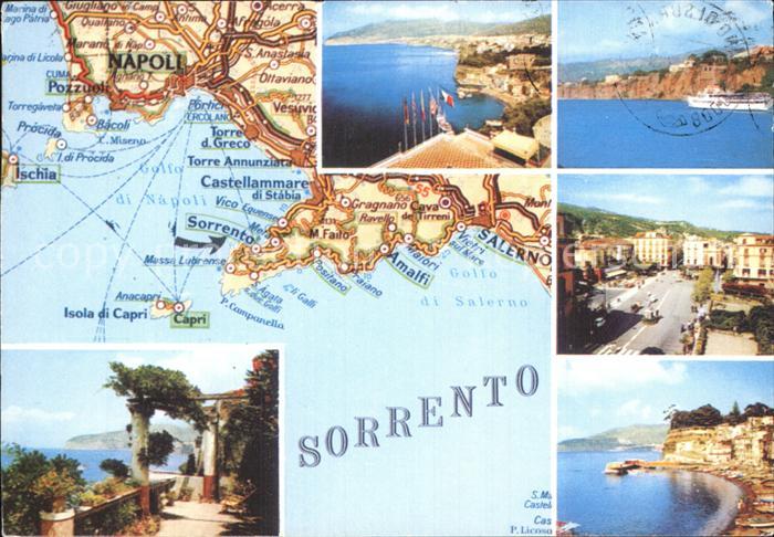 Sorrento Campania mit Landkarte